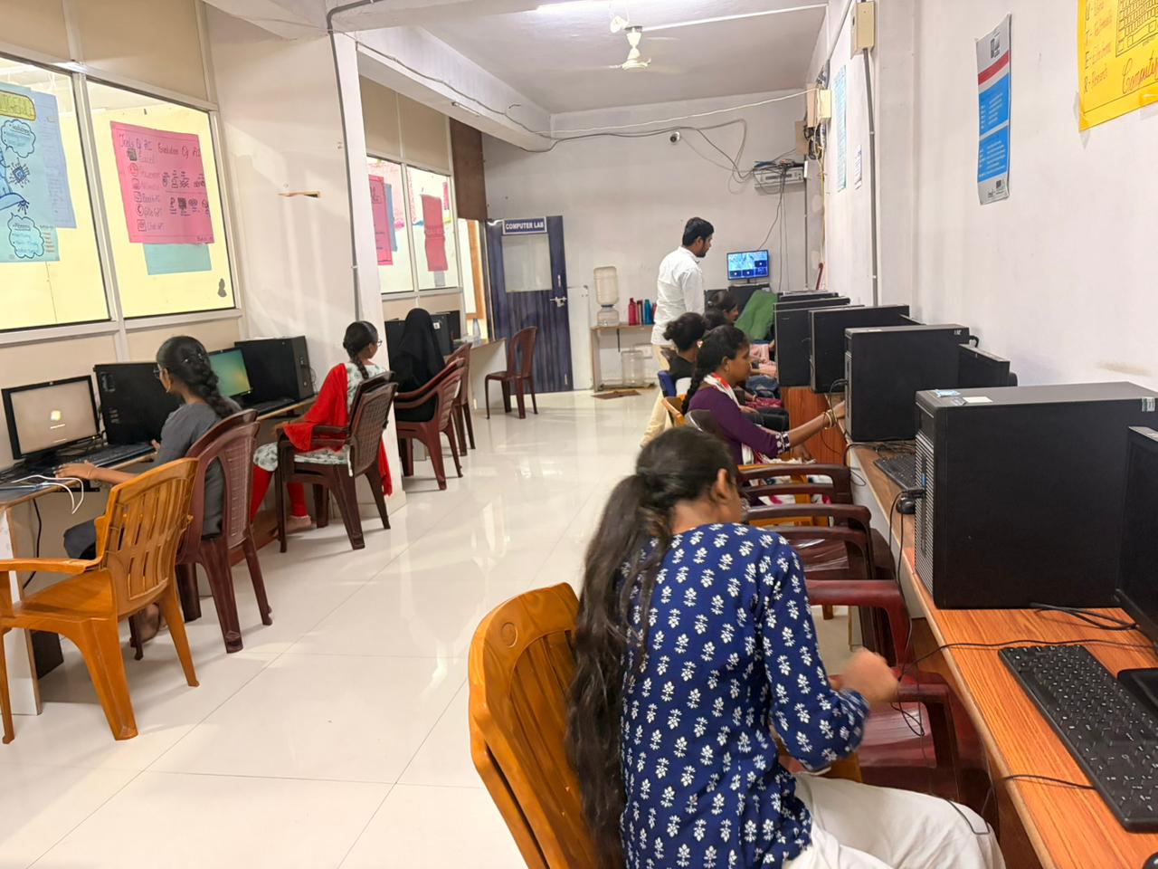 Students working on computers at the KITC computer lab